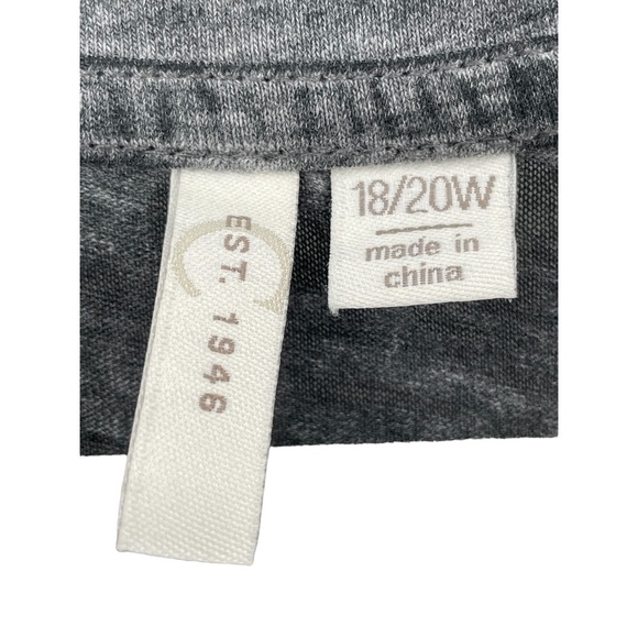 “Fireworks & Beer” Charcoal Gray/Red/White Burnout Style Tee Sz - 18/20W - Picture 3 of 13